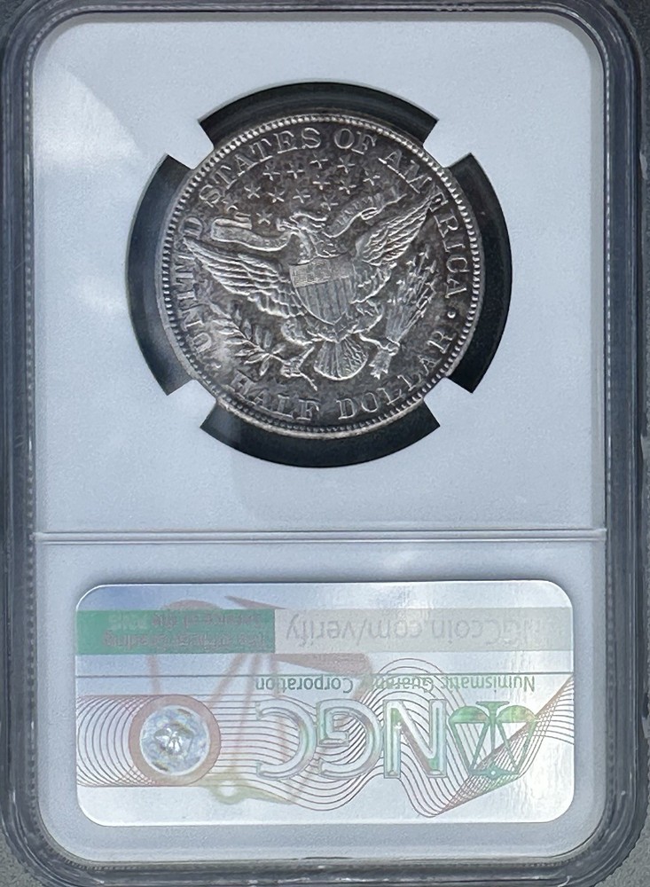 1902 Barber Silver Half Dollar NGC AU58