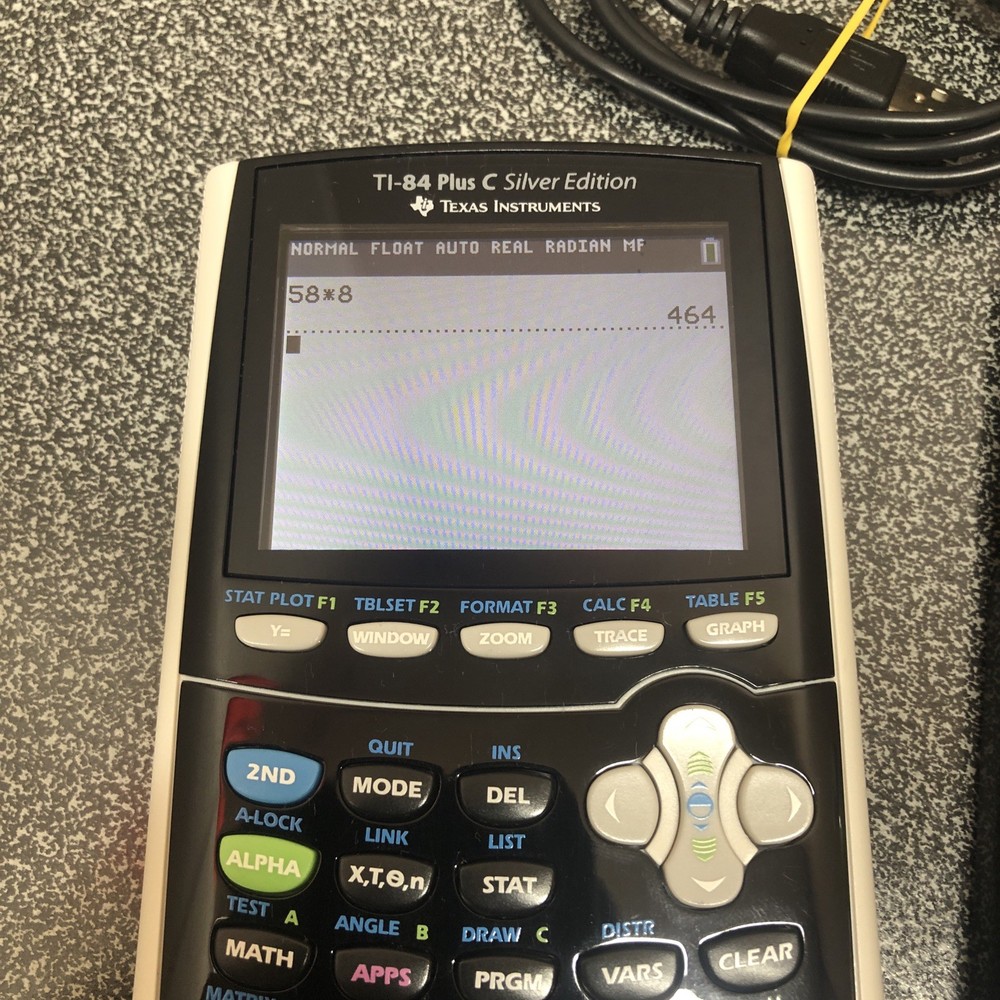 Texas Instruments TI-84 Plus C Silver Edition Graphing Calculator w/Cover Black