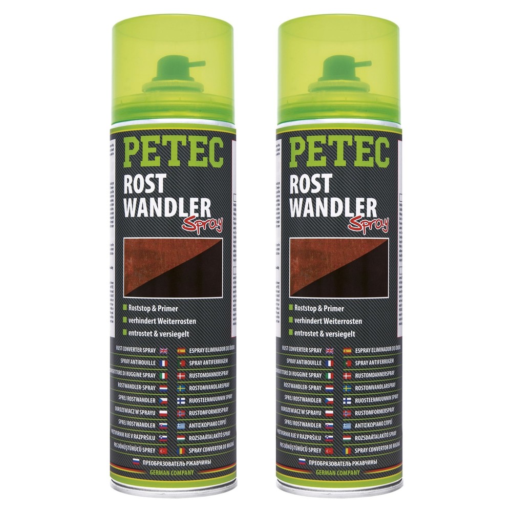 Petec 2X Rust Converter Rust Stop Rust Primer Spray 500Ml