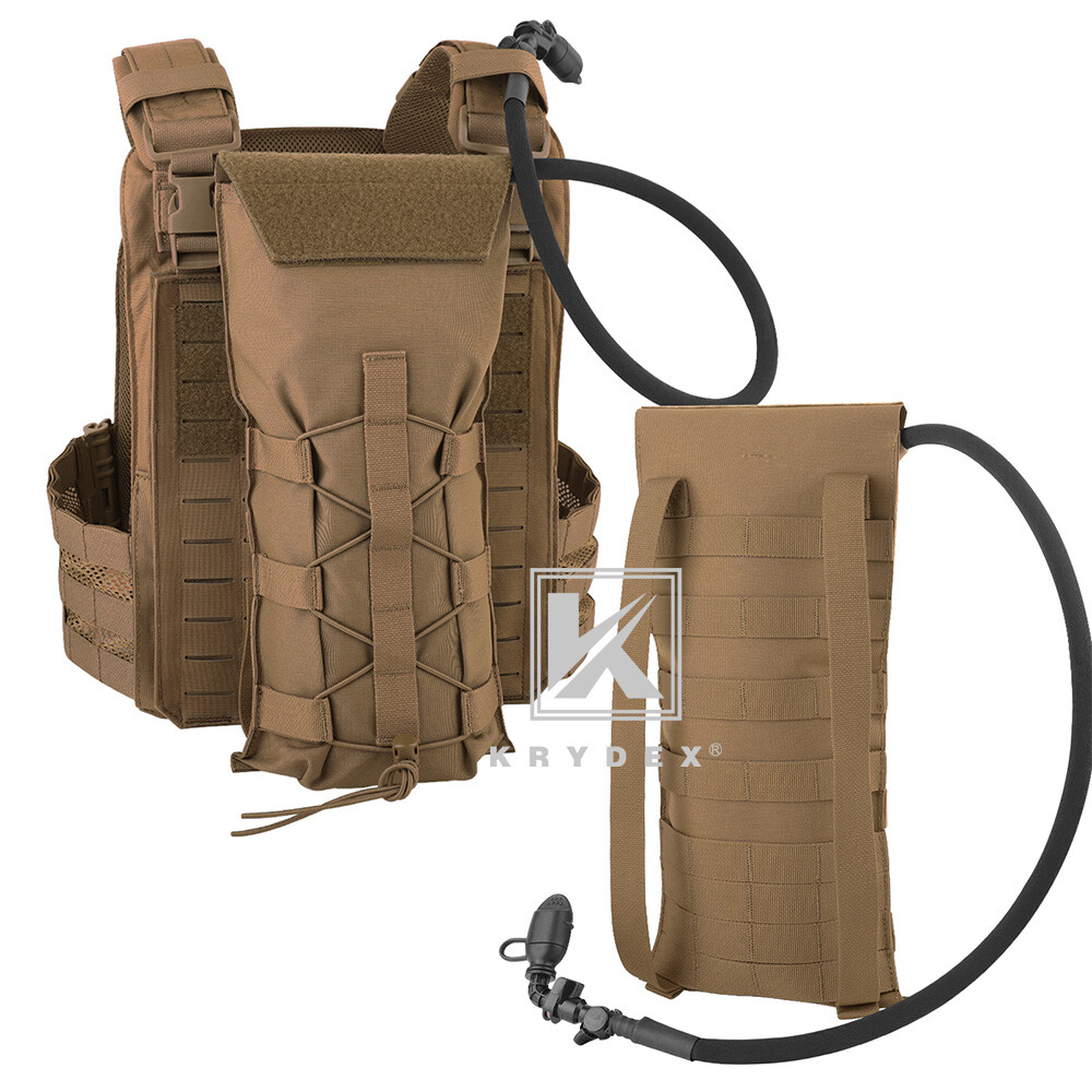 KRYDEX Tactical Hydration Carrier Pack MOLLE Pack Modular 3L Water Bladder Coyot