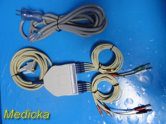 Burdick Mortara ELI350 Interpretive ECG Device W/ Trunk Cable & Lead Set ~ 35882