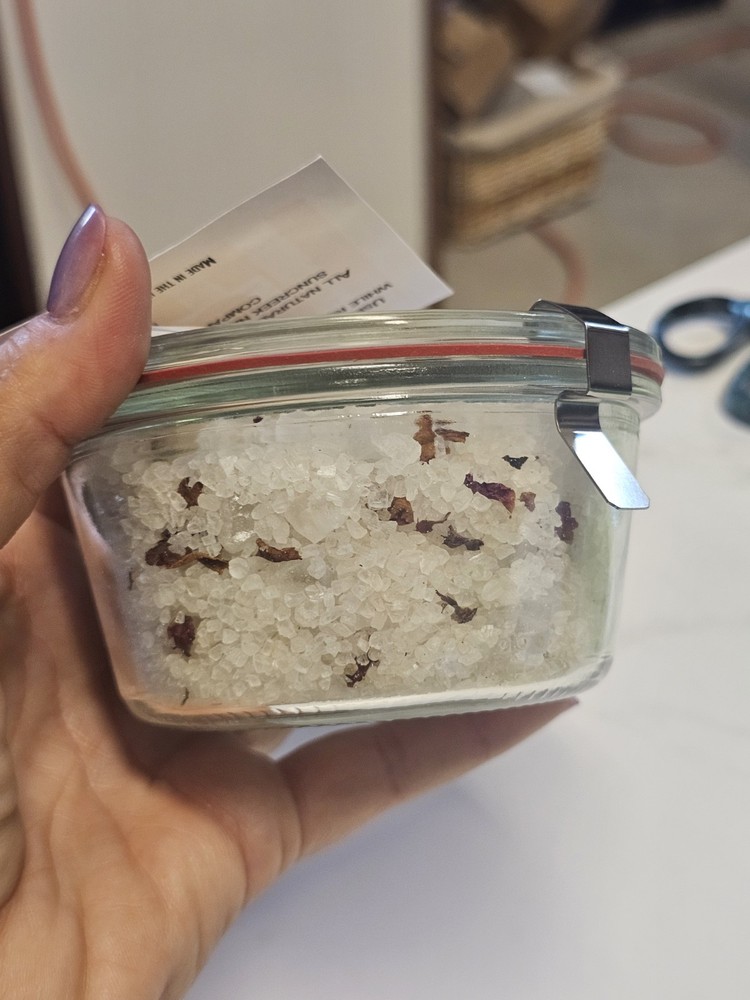 Handmade Spa Bath Salts With Rose Botanical B