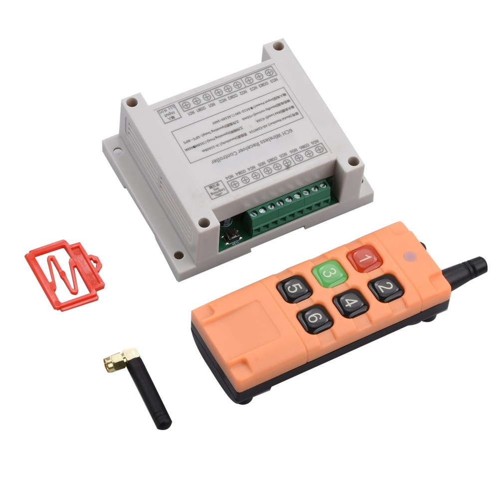 6 Channel 10A Relay Receiver 433mhz DC Wireless Remote Control RF Switch