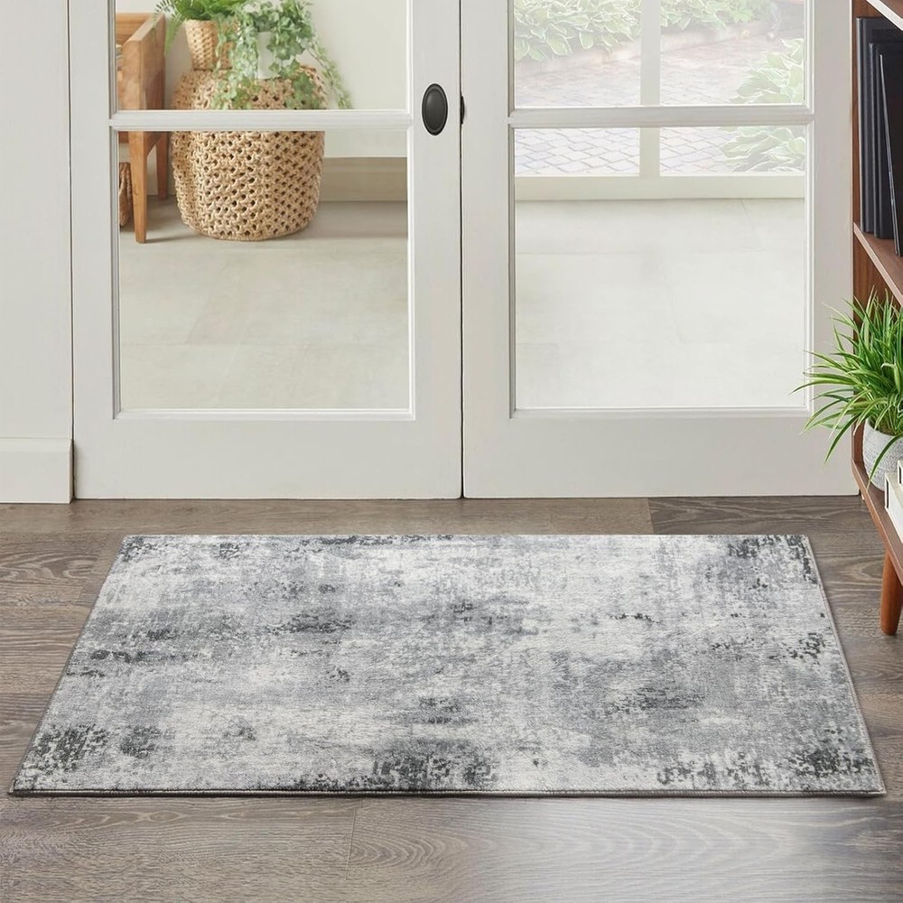Entryway Rug 2x3 Grey Rug, 2' x 3' (Rectangular), Light