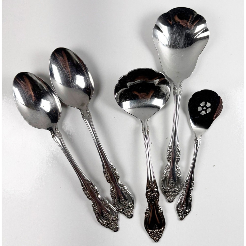 Oneida BRAHMS Community Stainless Flatware Hostess Serving 5 pc Mixed Lot