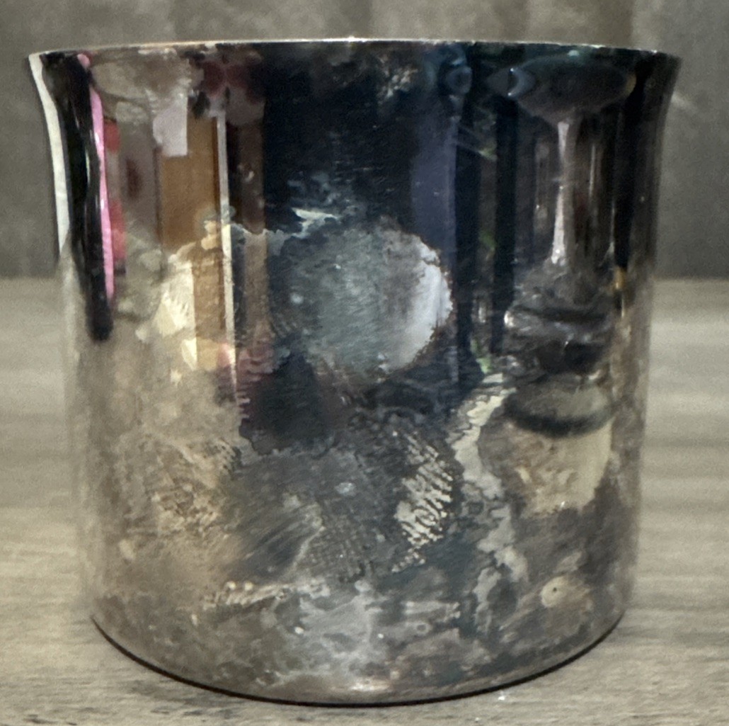 Antique Reed & Barton Vintage Silver Plated Baby Cup Giraffe/Lion/Monkey