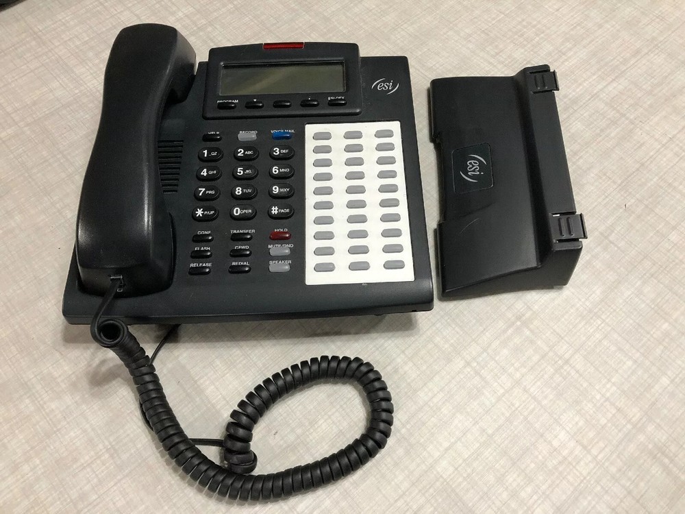 ESI 48 Key H DFP Button Charcoal Digtal Display Speakerphone 5000-4295 (Tested)