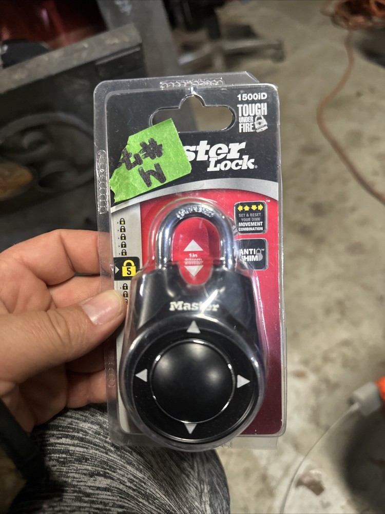 Master Lock Speed Dial Resettable Combination 1500iD Directional Movement BLACK