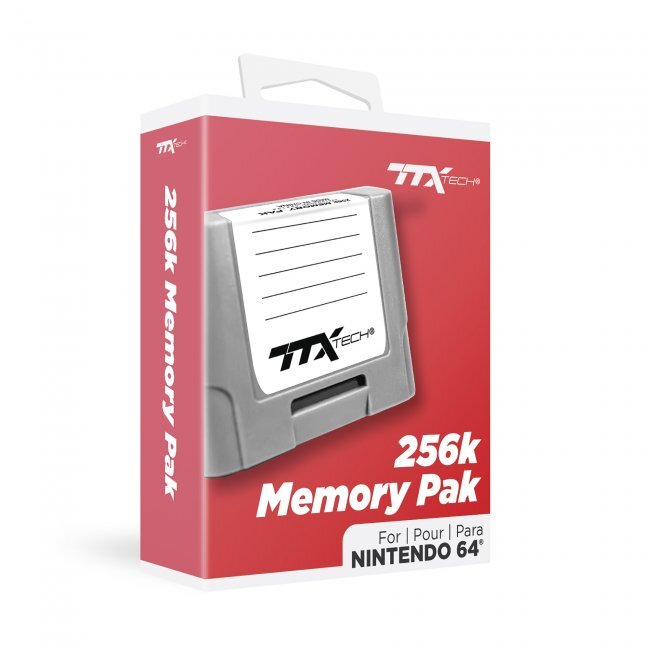TTX Tech N64 256K Memory Pak Gray for Nintendo 64 Game Console and Cotroller