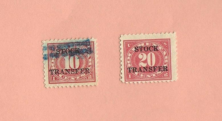 US STAMP SCOTTS # RD5 & RD6 USED