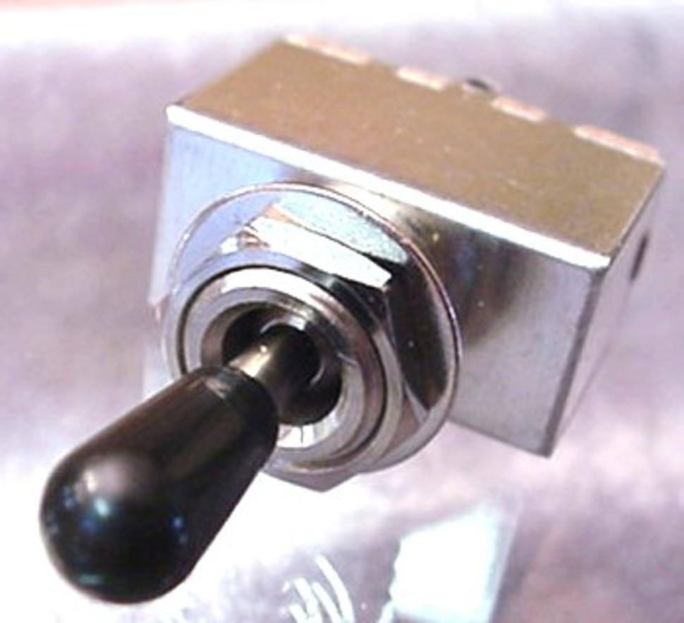 BOX STYLE 3 WAY TOGGLE SWITCH ELECTRIC GUITAR -BLACK + NICKEL