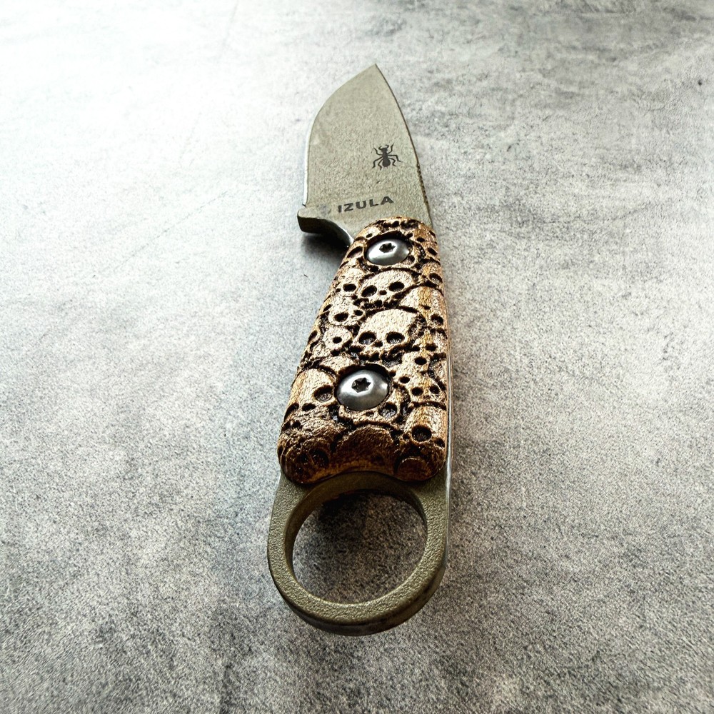 Cryptkeeper scales compatible with ESEE Izula knife Walnut