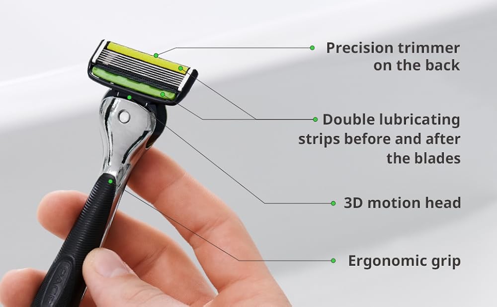 Dorco Pace 6 Pro 3D Mot System - 1 Handle + 9 Cartrid Set