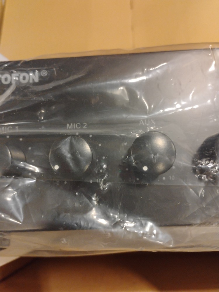 Stentofon Series 2000 1801-A Mixer Amplifier Open Box Untested 2 Mic Set Up