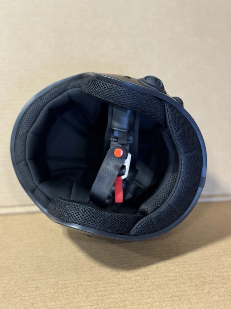 (L) Sena Open Face Savage Helmet Black Bluetooth Integrated Motorcycle