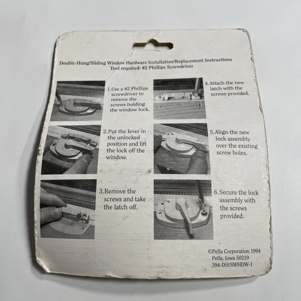 Bella ProLine Double-Hung and Sliding Window White Hardware Lock