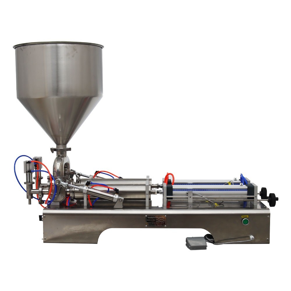 Pneumatic Paste Liquid Dual Purpose Filling Machine Two Nozzle 100-1000ML 110V
