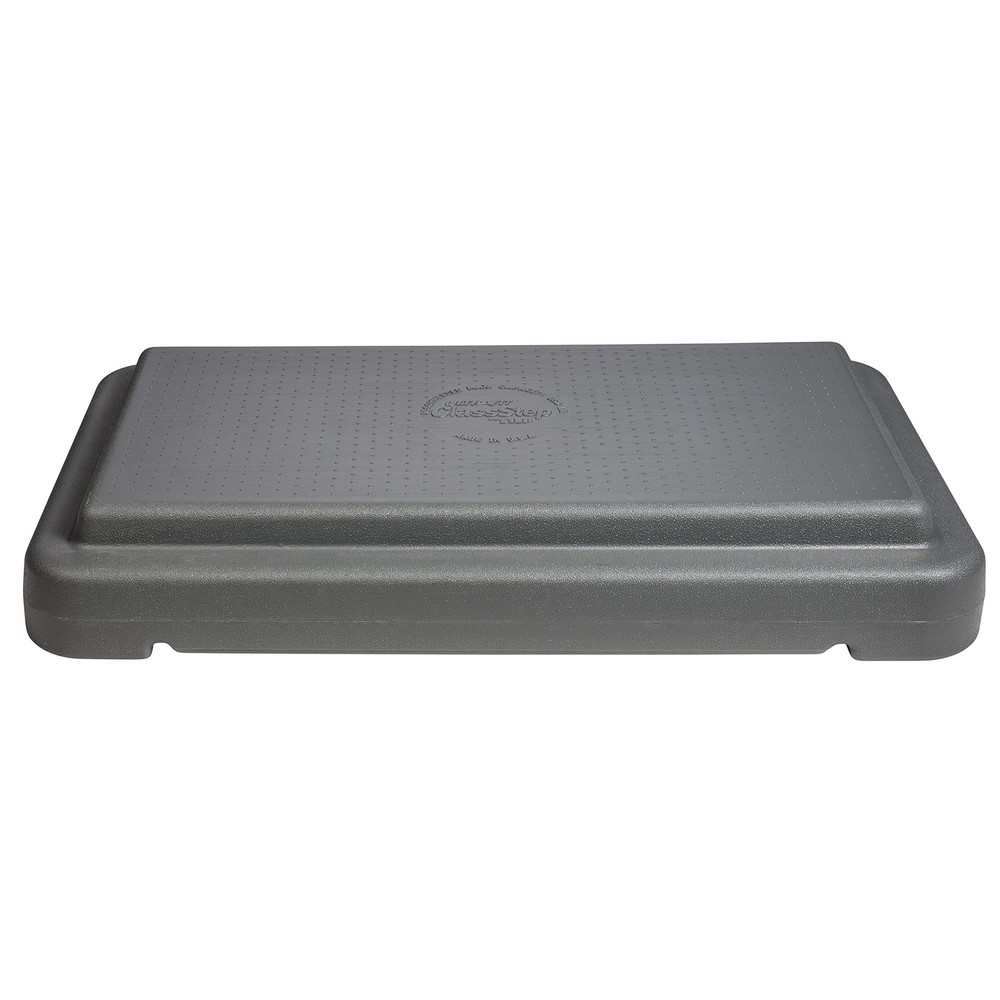 The Step (Made in USA) 4 Inch Stackable Aerobic Exercise Platform (Grey) with No