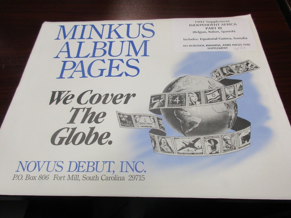 "MINKUS"  1992  SUPPLEMENT   PART#3 INDEPENDENT AFRICA      W/FREE SHIPPING!!!