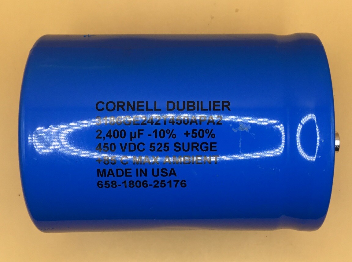 Cornell Dubilier 3186GE242T450APA2 2400uF 450VDC -10%+50% Electrolytic Capacitor