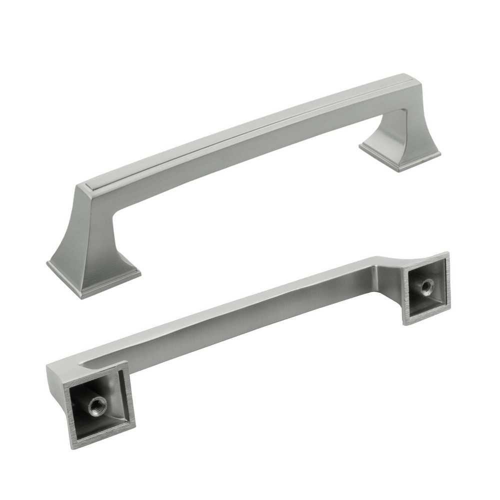 Solid Brushed Nickel Square Cabinet Pulls Knobs Handles Kitchen Bathroom Drawers