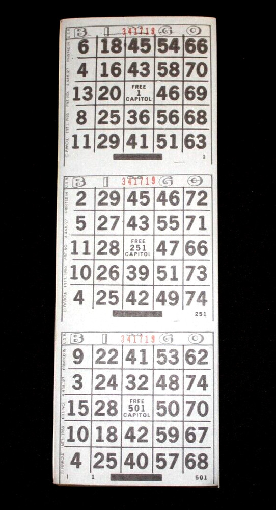 BINGO PAPER Cards sheets 3 on 6 Blue Solid - 25 pack