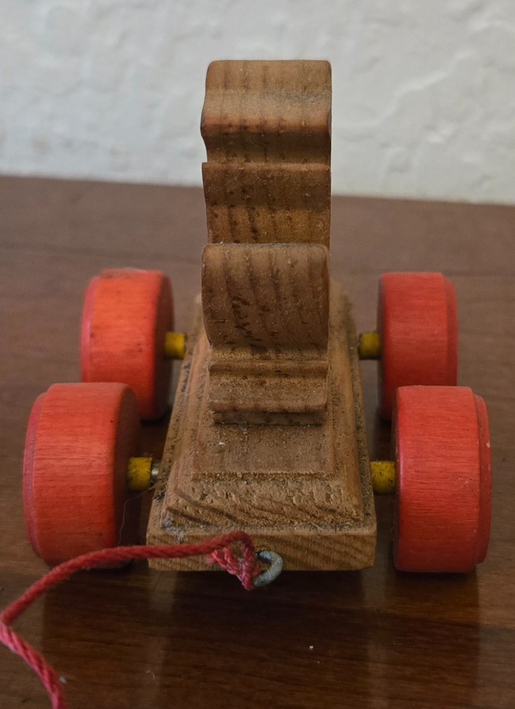 Hand-Crafted Wooden Frog Pull Toy 4" Heywood-Wakefield - 20" Pull String