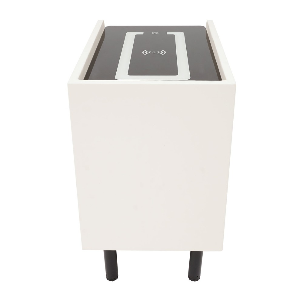 Smart Bedside Table Nightstands with Wireless Charging & LED Light & 2 Drawers