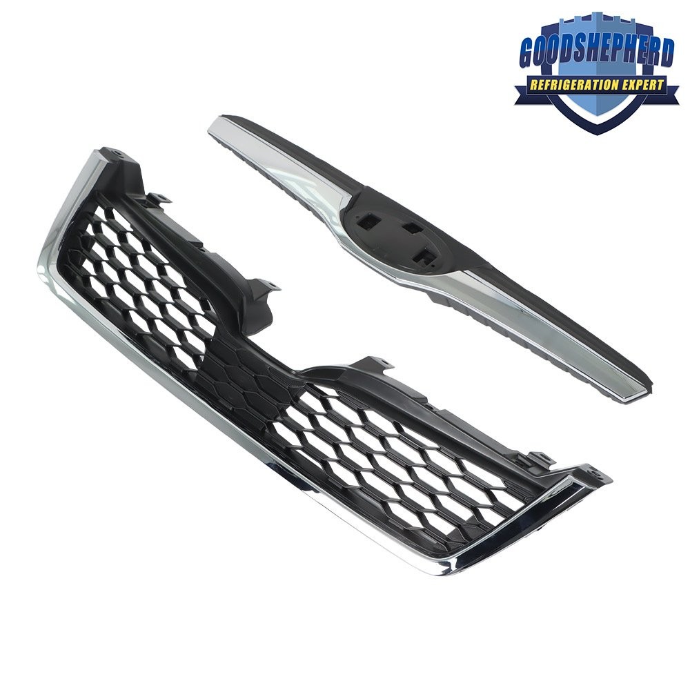 3Pcs For Subaru Forester 2014-2018 Front Bumper Upper Grille Replacement Plastic