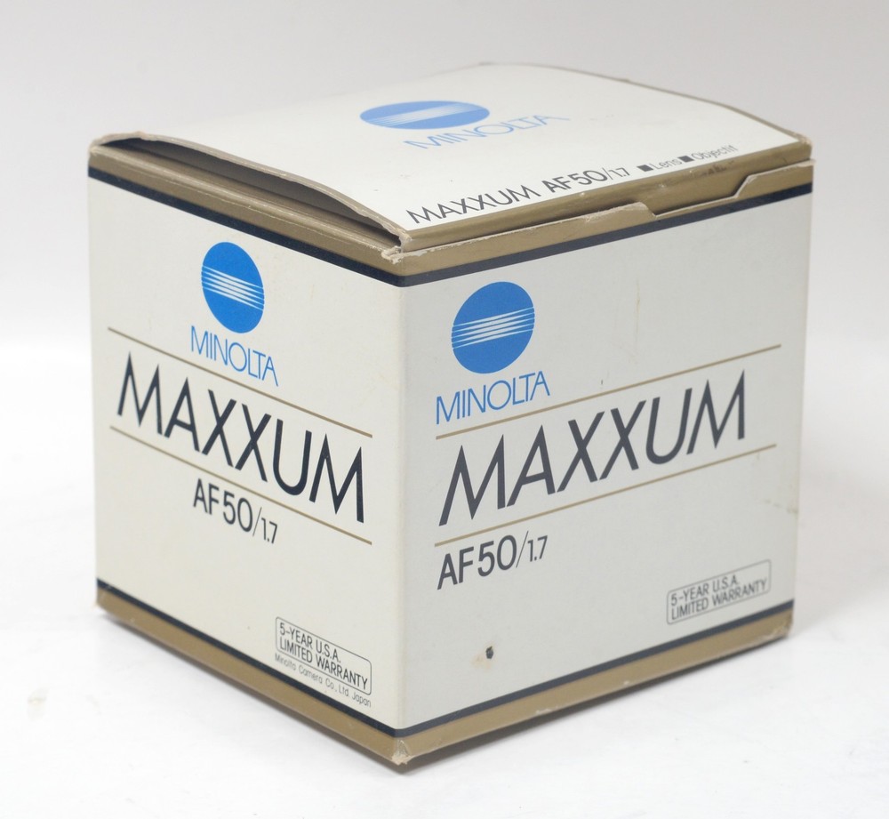 Original Minolta Maxxum AF 50/1.7 Lens Box & Inserts - EMPTY