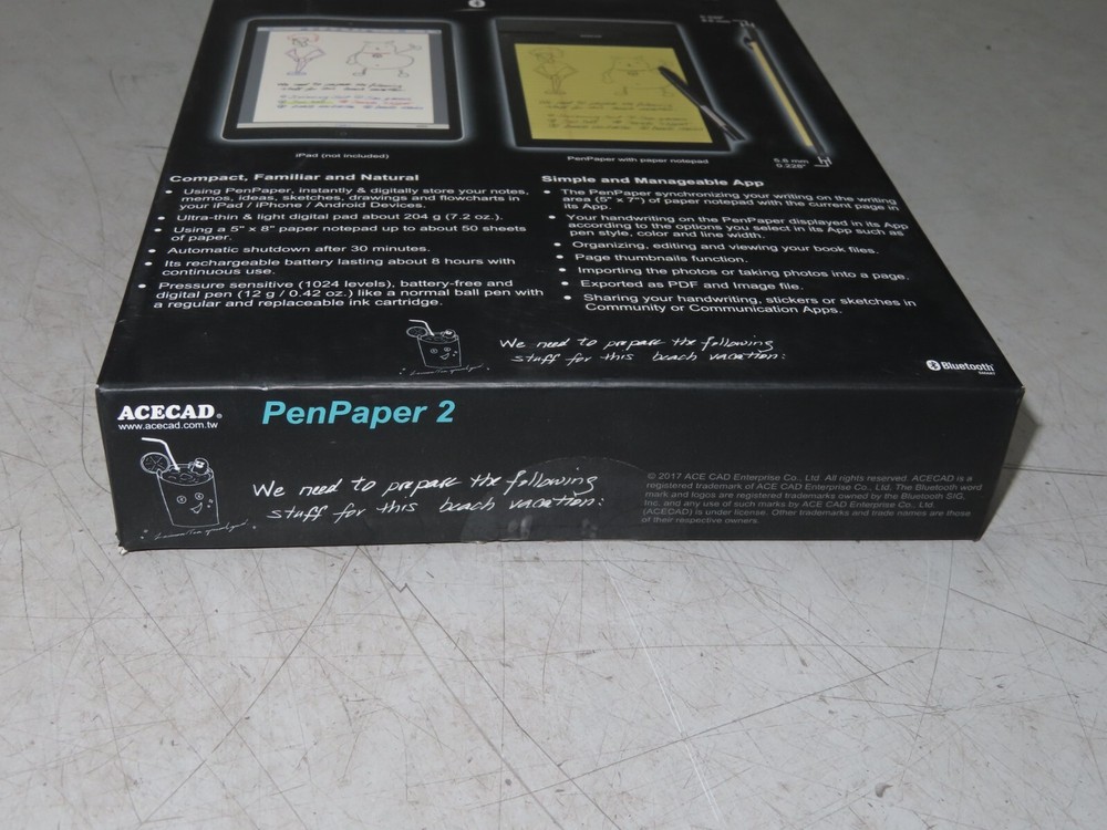 ACECAD PenPaper 2 - Bluetooth Digital Notepad