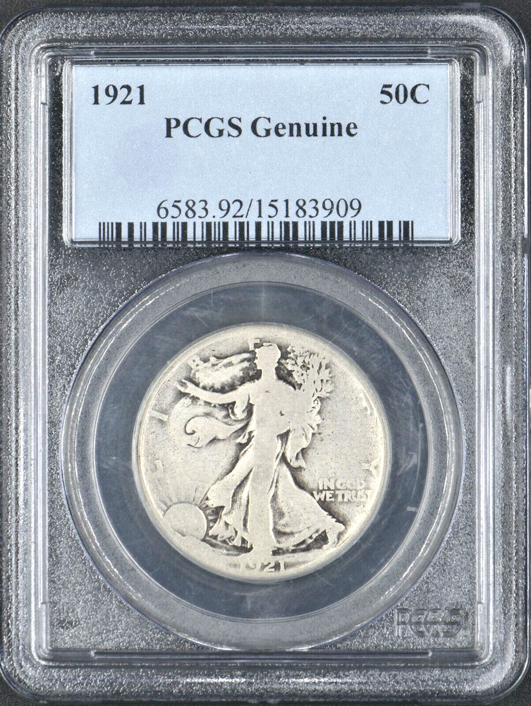 1921 Walking Liberty Half Dollar PCGS Genuine