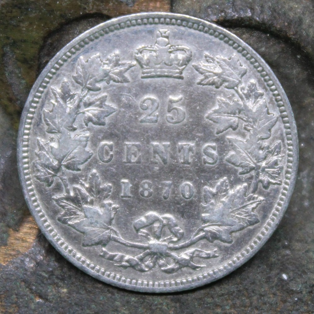 1870 Canada 25 Cents Silver