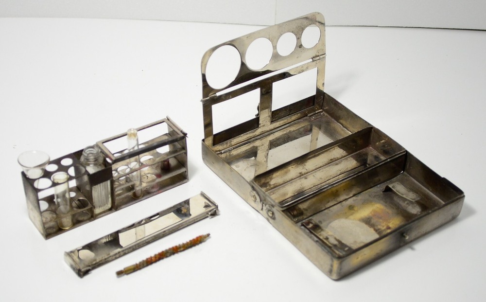 Burroughs Wellcome Pharmaceutical Field Bacteriological Test Case Set Antique