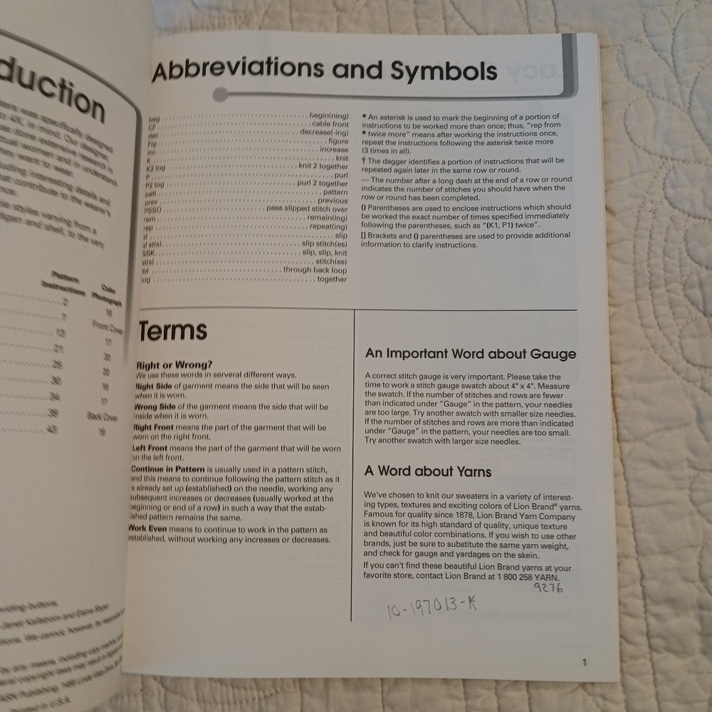 2001 Vtg Plus-Size Sweater Wardrobe Knitting & Crochet Pattern Book