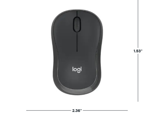 Logitech - M220 SILENT Wireless Ambidextrous Mouse - Graphite (910-006127)