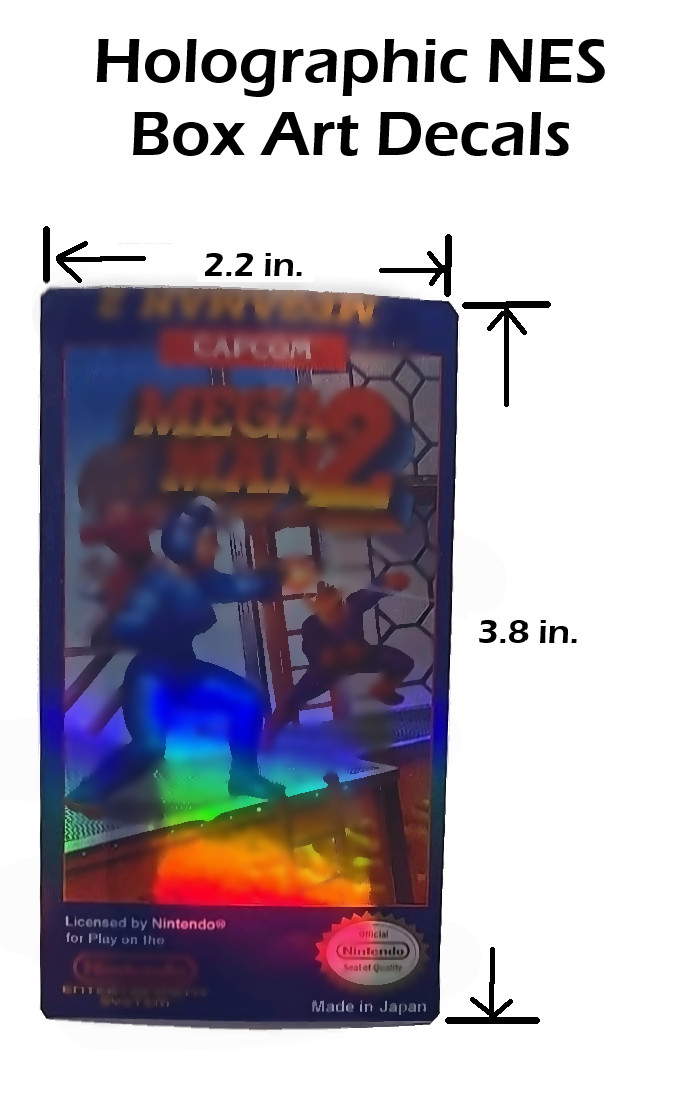 NES Holographic Box Art Decals Cart Labels