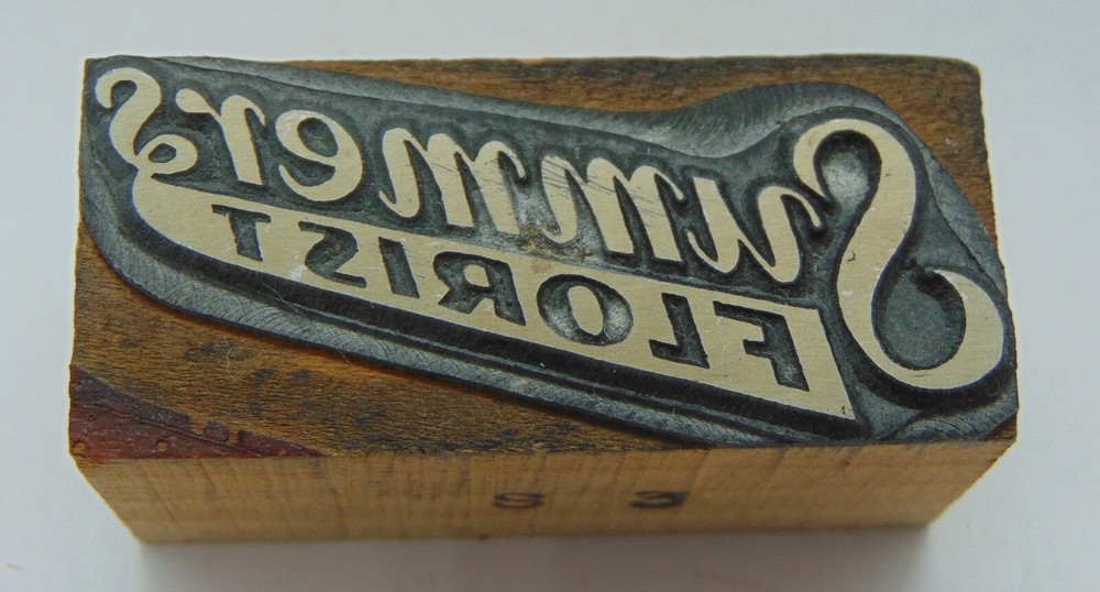 Printing Letterpress Printers Block Summers Florist