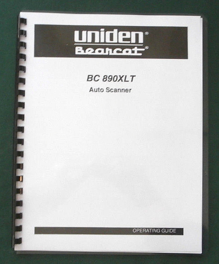 Uniden Bearcat BC 890XLT Operating Guide: Comb Bound & Protective Covers