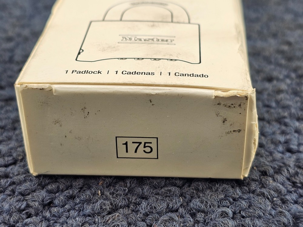 Master Lock 175: Combination Brass Padlock 4 Digit Resettable