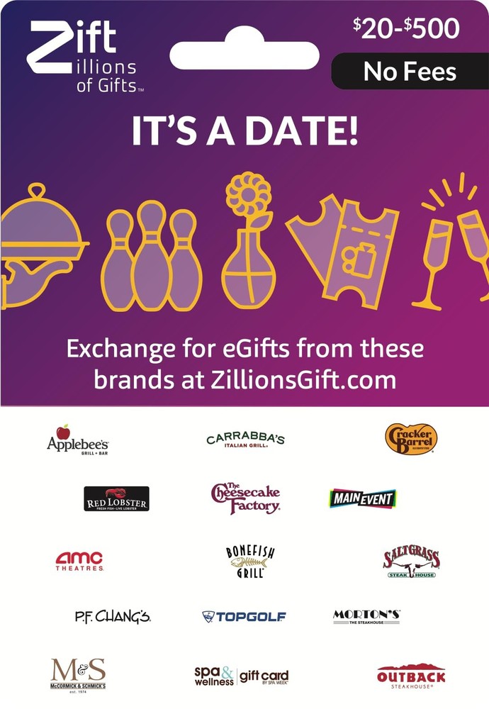 Zift Zillions It's a Date Dining Gift Card