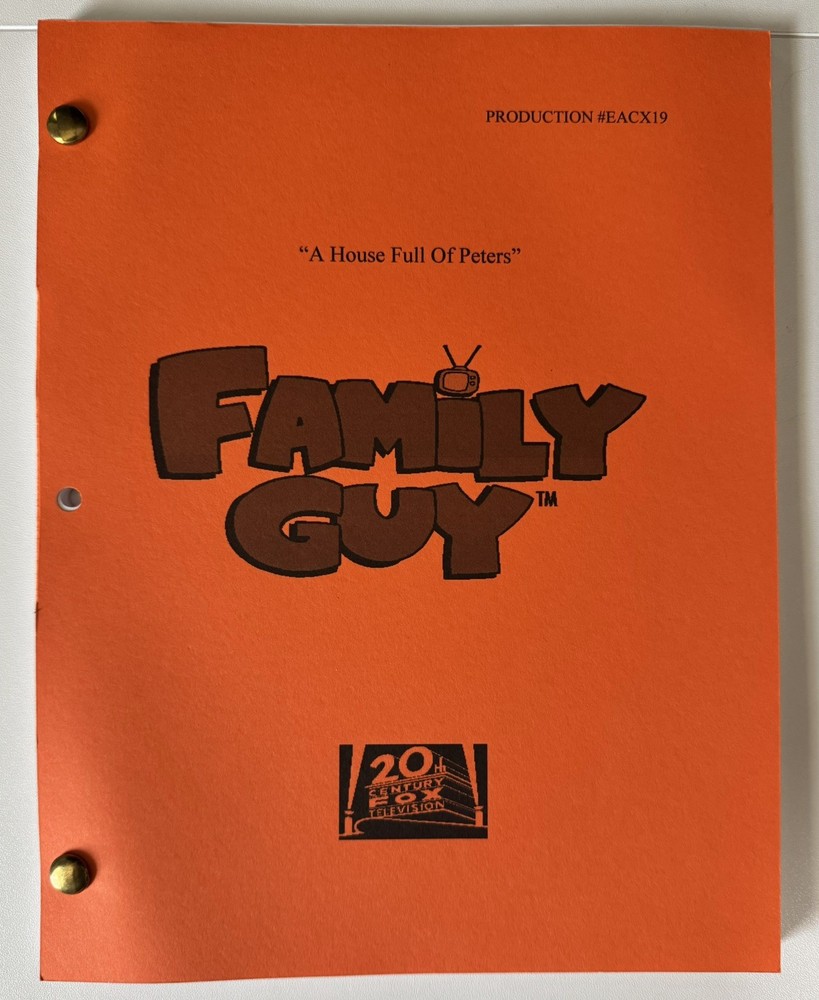 Family Guy Script “A House Full Of Peters” 2016 Table Draft