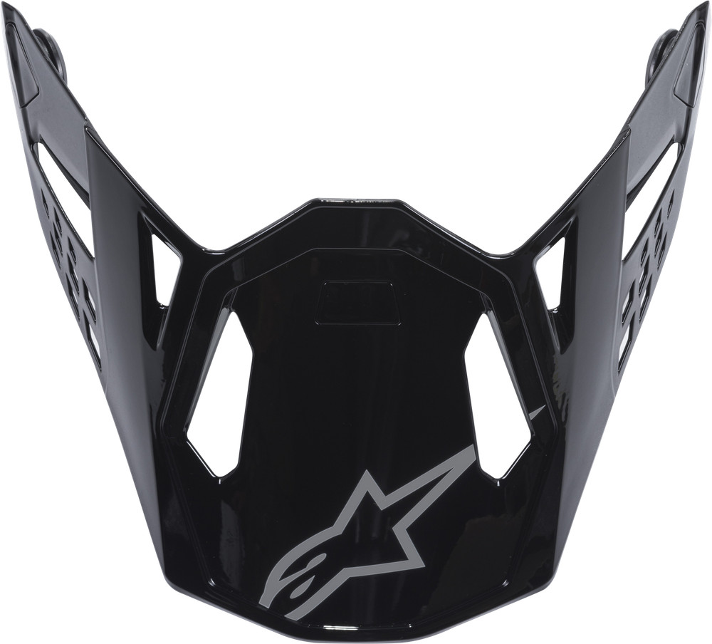 Alpinestars S-M10 Solid Visor Glossy Black Helmet Accessories
