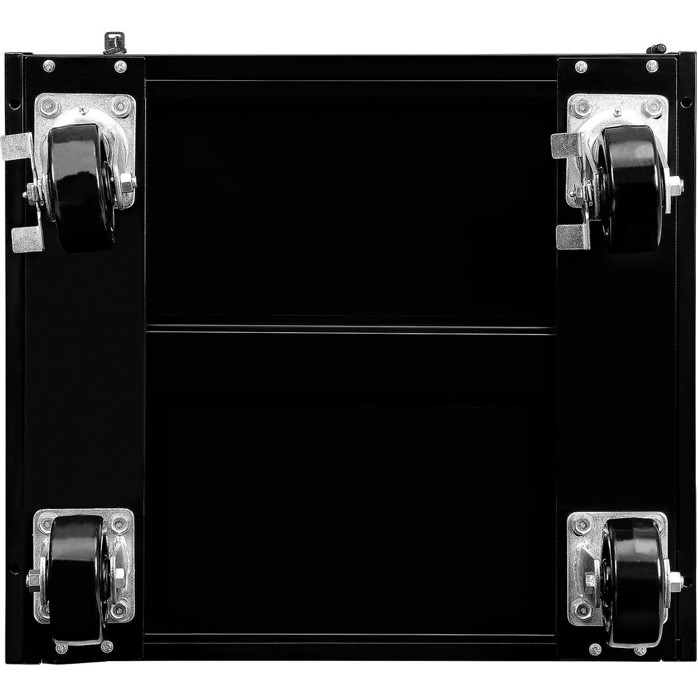 Mobile Computer Cabinet Black 27"W x 24"D x 49-1/4"H