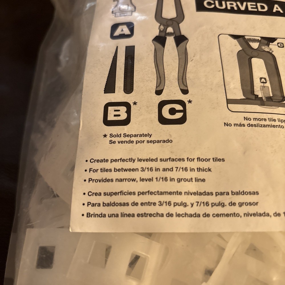 Project Source Curved A Floor Tile Leveling System Clips Part A 100-Pack 1690485