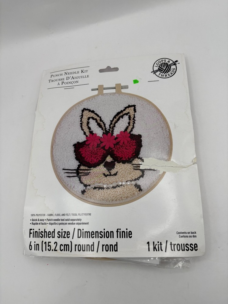 Loops & Threads Punch Needle Kit Bunny