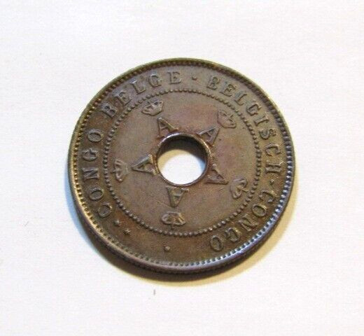 Belgium Congo 1910 2 Centimes Coin