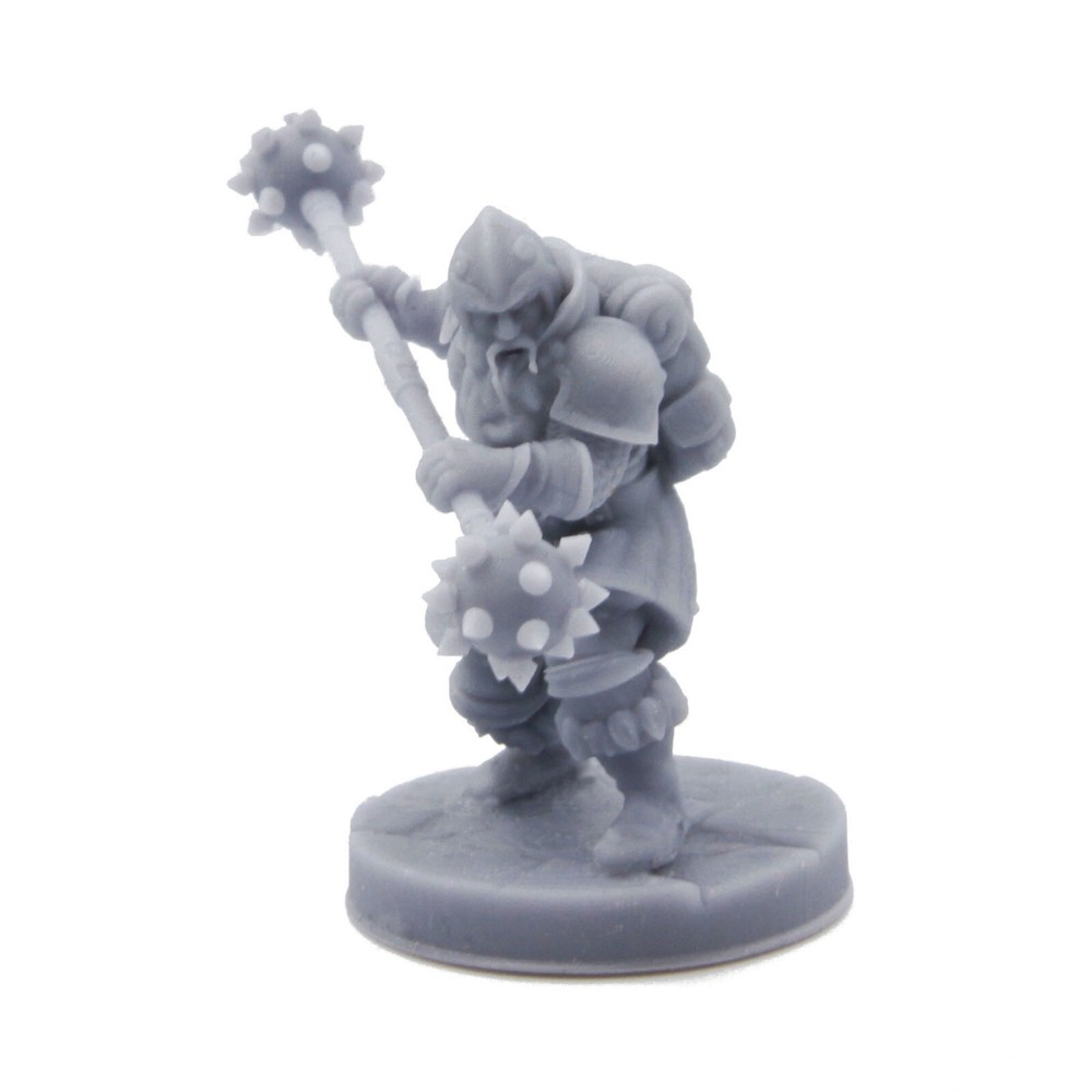 Dwarf Fighter Miniature | 32mm Scale Mini For Tabletop RPG - Tabletop