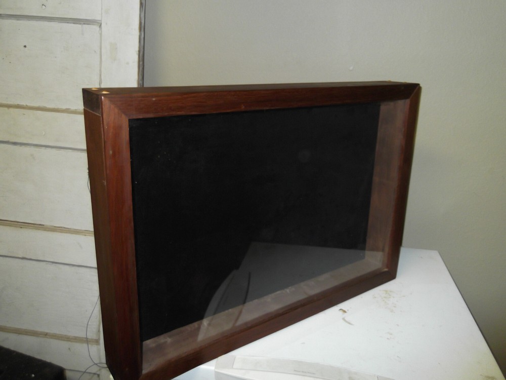 Handmade Solid Black Walnut Display/Shadow Box. 26"x18.5" Plexi Front.