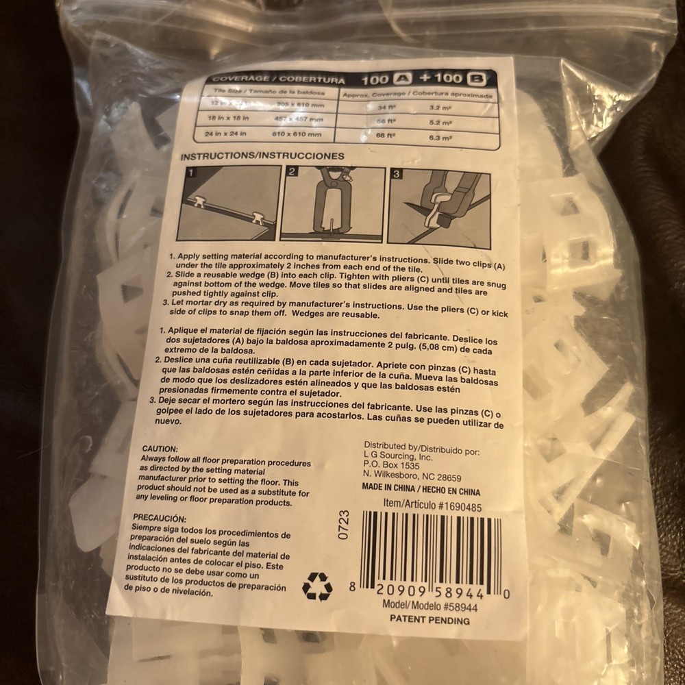 Project Source Curved A Floor Tile Leveling System Clips Part A 100-Pack 1690485